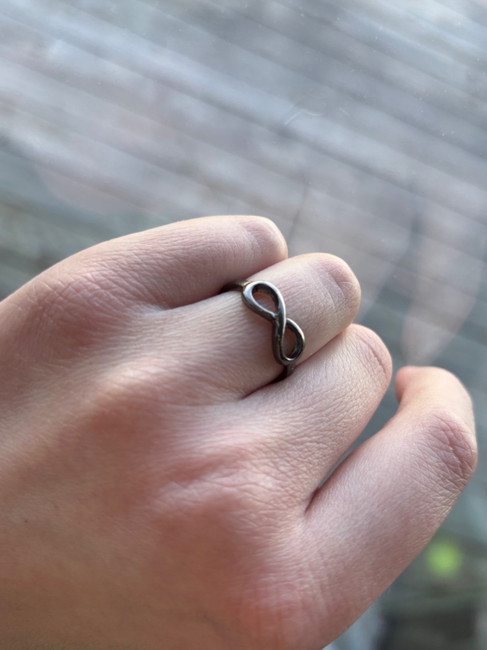 Infinity Loop Silver Ring - Simple Stackable Band